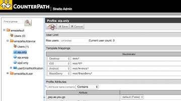 Profile configureren Stretto Admin
