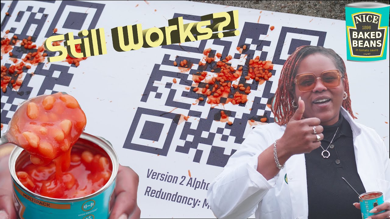 We Poured Baked Beans on QR Codes To Explain How They Work YouTube