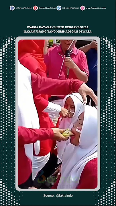 Warga Rayakan HUT RI dengan Lomba Makan Pisang yang Mirip Adegan Dewasa.