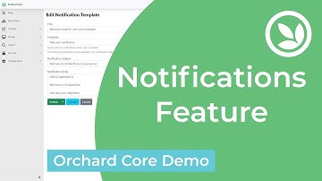 Notifications Feature - Orchard Core Demo