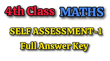 4th 💯MATHS "SELF ASSESSMENT-1" Question Paper Answer Key  | 💯4th Class SELF ASSESSMENT-1 Paper Key📜
