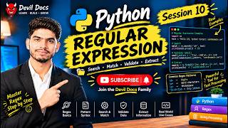 Python Regular Expressions  Explained 🔥 | re.search(), re.match(), findall() & Patterns | Session 10