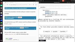 HPC Python's 'pandas' session, for COSMOS
