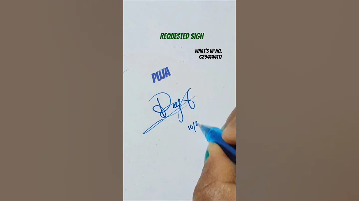 Puja#signature #sign your dream #art #autograph #calligraphy #youtubeshorts .