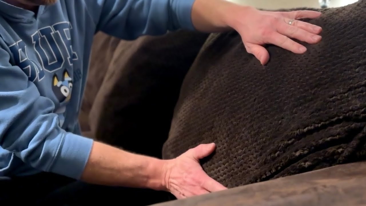 ASMR Tidying & Fluffing Couch Pillows – Slow & Gentle