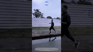 Running Waste Collection Technique Grabs Garbage Bags for Rapid Pickup