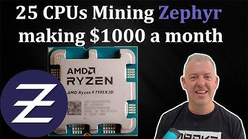 25 CPUs mining Zephyr making $1000 a month!! AMD 7950X3D tested