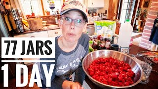 My Canning Marathon | Strawberry Jam, Blueberry Pie Filling, & Pickles - All in ONE Day!