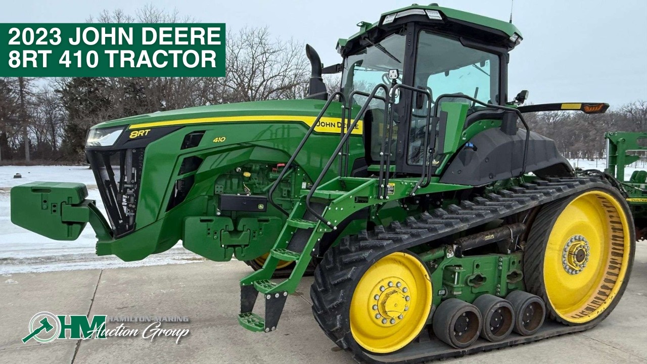 2023 John Deere 8RT 410 Tractor Selling at Auction March 28, 2026