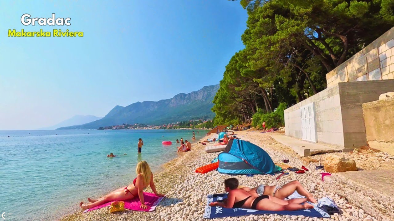 Градац Хорватия 🇭🇷 Прогулка по пляжу Макарской Ривьеры 2025☀️