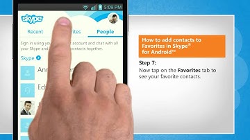 How to add contacts to Favorites in Skype® for Android™ in LG L9