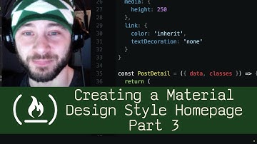 Creating a Material Design Style Homepage Part 3 (P5D18) - Live Coding with Jesse