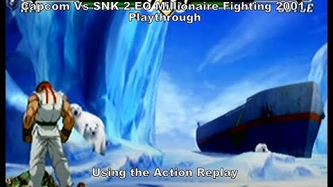 Capcom vs Snk 2 EO Millionaire Fighting 2001 Dark Ryu Playthrough using the AR for GC :D #Nintendo