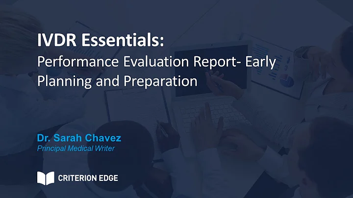 IVDR Essentials: Performance Evaluation Report - Early Planning and Preparation