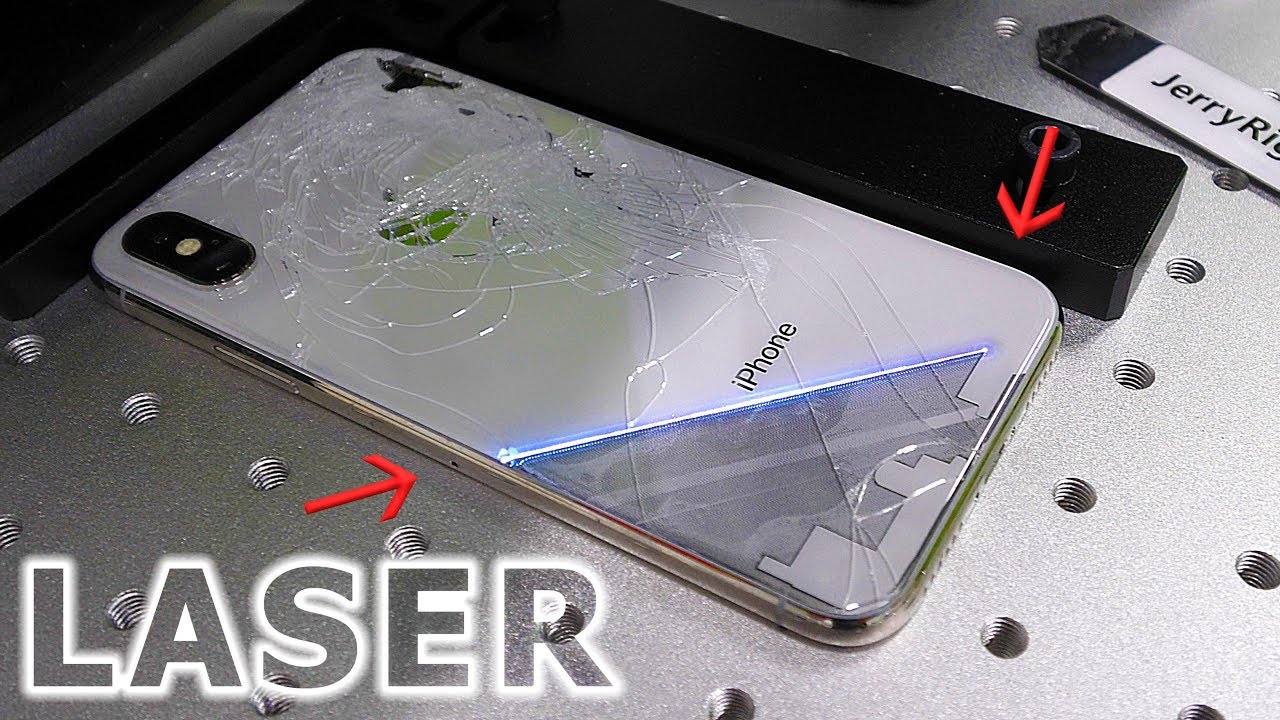 Replace iphone back glass laser