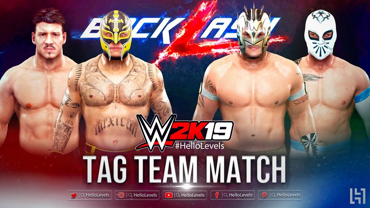WWE 2K19 Rey Mysterio and Eddie Guerrero vs Kalisto and Sin Cara - The Lucha Dragons