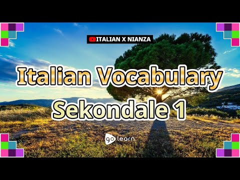 Italian Vocabulary Sekondale 1 | Golearn