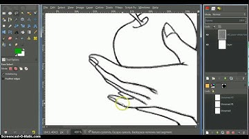 Making Selections of Line Art using GIMP