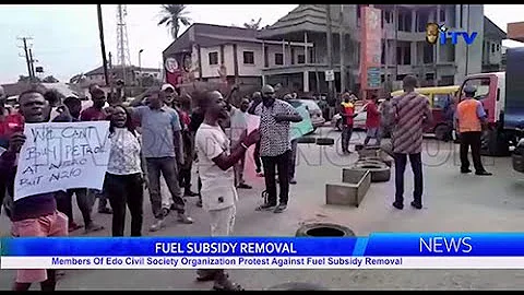 Human Rights Activists in Edo protest against fuel subsidy removal
