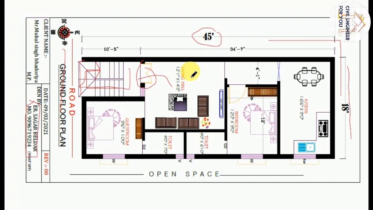 latest-18x45-home-design-west-face-18-x-45-house-plan-18-by-45-ghar-ka-naksha-youtube