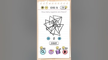 Level 72/Brain test/ How many squares are there?