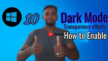 தமிழ்! How to Enable& Disable windows dark mode & transparency effects in windows 10