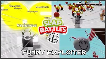 A Funny Exploiter in Slap Battles | Roblox