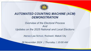 AUTOMATED COUNTING MACHINE (ACM) DEMONSTRATION