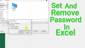 How to Set And Remove Password in Microsoft Excel 2016 | 2010 | 2013 | 2019 | Lone Classes #MSExcel