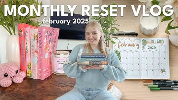 MONTHLY RESET ROUTINE 💝 prepping for february, cleaning, goals, books, notion, bullet journal