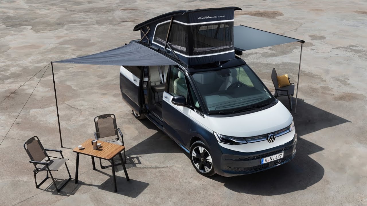 VW California Concept: plug-in hybrid campervan reveals twin sliding doors,  innovative kitchen