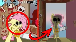 References in Pibby VS Pinkie Pie & Fluttershy#2 - Elements Of Insanity x FNF - My Little Pony: Shed