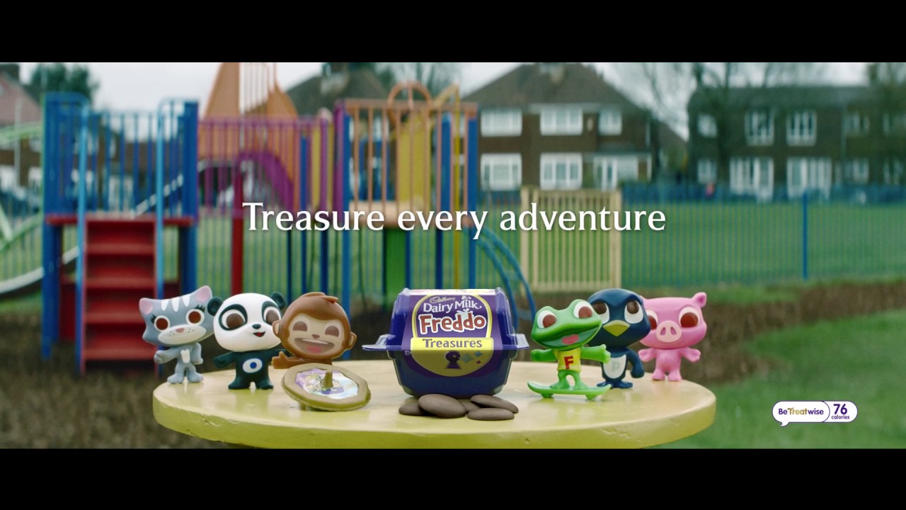 Freddo Treasures - 'The Jump' (ROI 6s) - New Freddo Treasures are packed with adventures, Cadbury Dairy Milk Buttons and a surprise toy in every pack.
