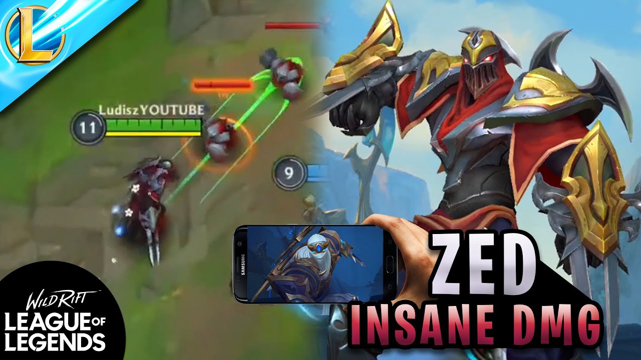 Zed Insane Burst With Combos On Mobile Wild Rift Alpha 5v5 Gameplay League Of Legends Wild Rift Youtube