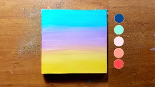 Easy Sunset Painting / Acrylic Painting for Beginners #acrylicpainting #sunsetpainting