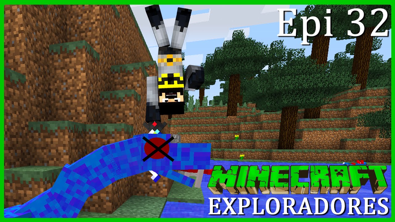 MINECRAFT EXPLORADORES 32 SERPENTE DA ÁGUA APARECE! MAIS