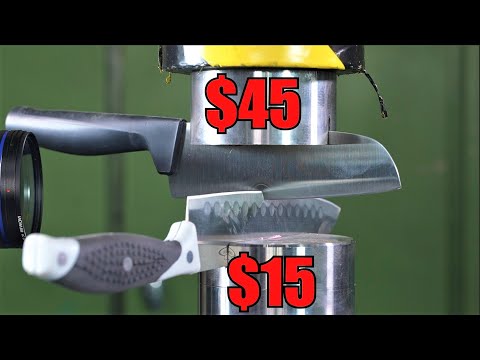 Brutal Knife Test with Hydraulic Press