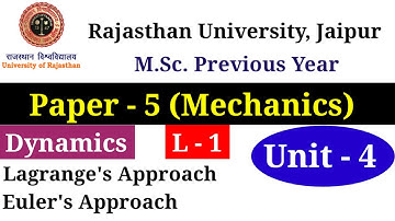 Mechanics | Motion of fluid | Lagrange