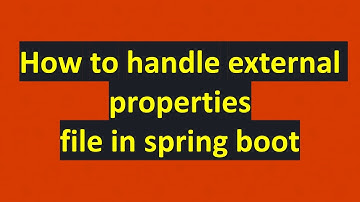 handle multiple properties file in spring boot with example | handle external file in springboot