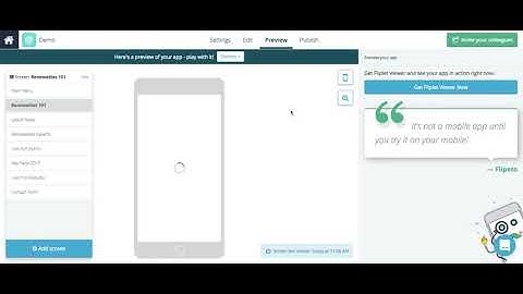 The Fliplet workflow of creating your app.