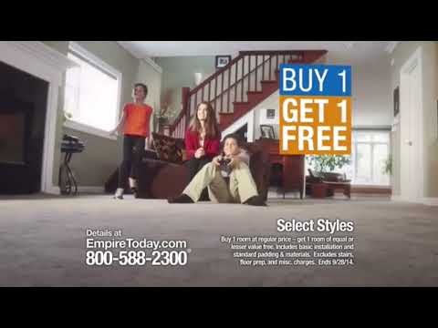 Empire Today Buy 1 Get 1 Free Sale Carpet Commercial 2014