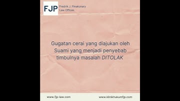 Thumbnail of "GUGATAN CERAI OLEH SUAMI YANG BERSELINGKUH DITOLAK KARENA ISTRI (TERGUGAT)......