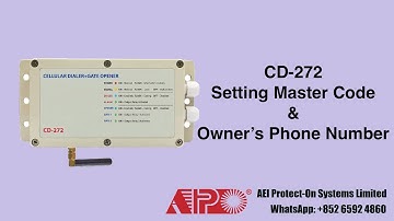 APO CD-272 Alarm Dialer & SMS Relay Switch Setting Master Code & Master Phone Number