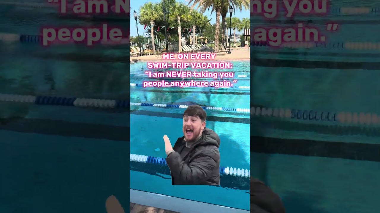 “I am NEVER taking you people anywhere again” as I book the next trip! #swimming #swimmom #swim