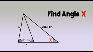 Find angle X. | a nice geometry problem.