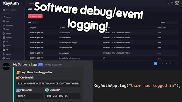 Software debug/event logging with KeyAuth C#, C++, Python