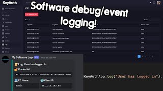 Software debug/event logging with KeyAuth C#, C++, Python screenshot 1