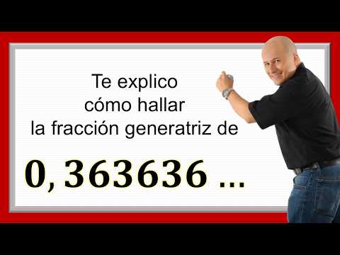 Fracción generatriz de 0,363636... #julioprofe
