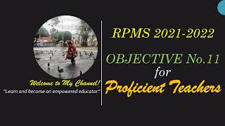 RPMS 2021-22 Objective No. 11