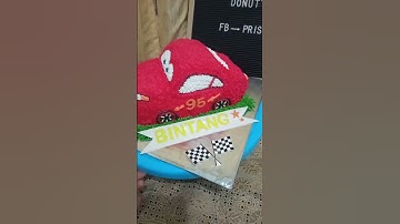 Thumbnail of kuetart tema mobil mc queen cars | kue ulangtahun tema mobil merah | mc queen cake #shorts #cars